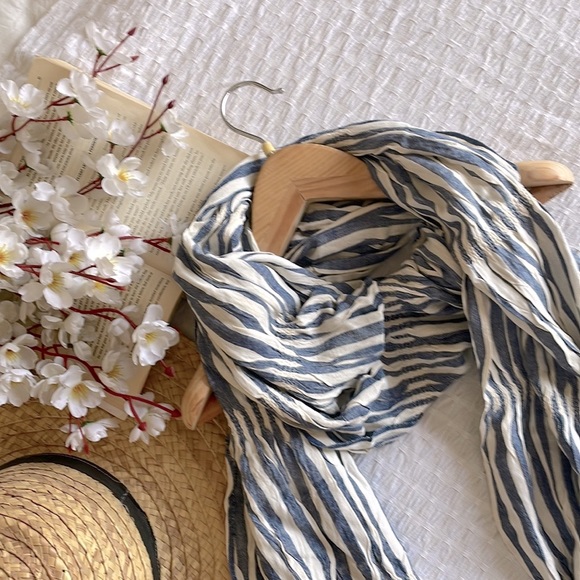 ⚓️ 💙 Cotton nautical striped scarf 💙 ⚓️ - Picture 2 of 4